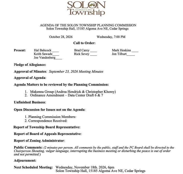 Stop Solon Township Data Center